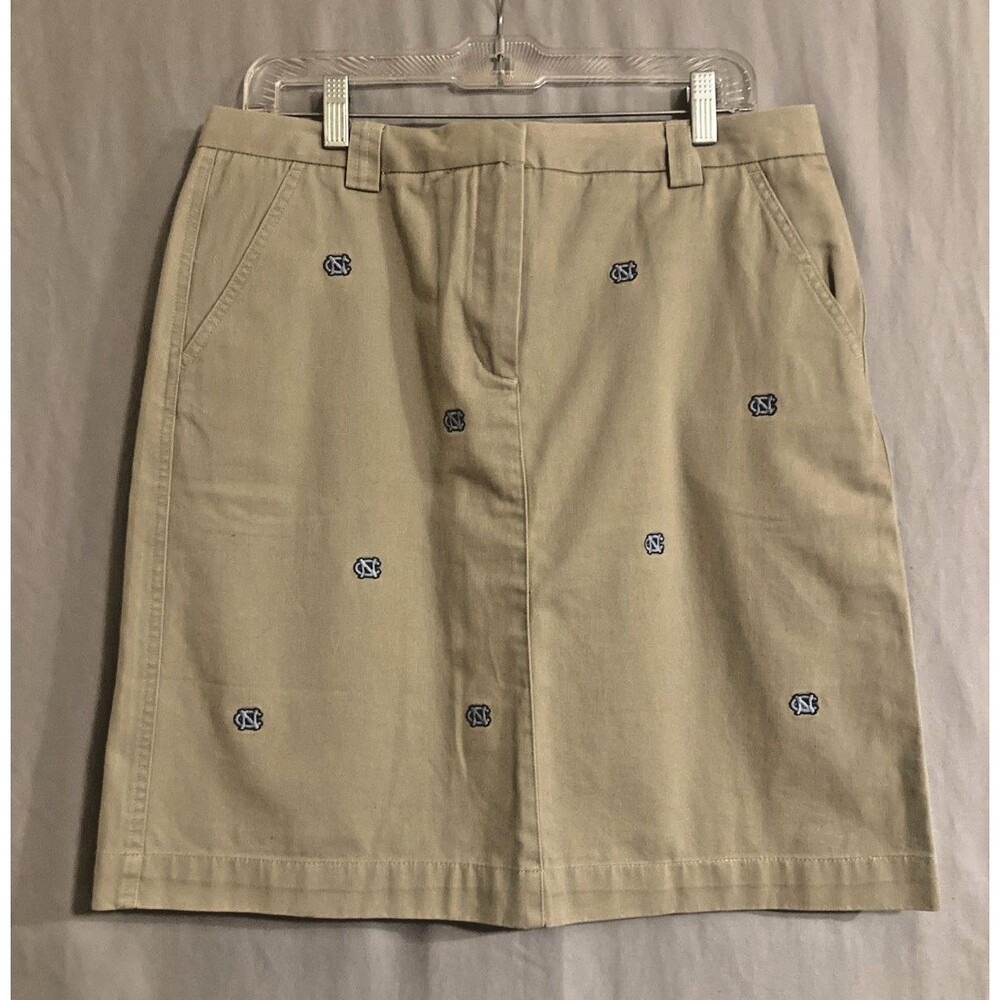 Campus Chinos Women's 12 L Short Khaki UNC Tar Heels Skirt with Pockets